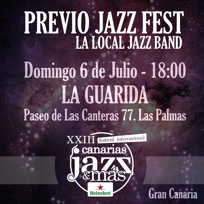 La Local Jazz Band actúa hoy, domingo, en La Guarida en el segundo Previo Jazz Fest de LPGC